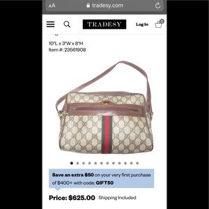 Vintage Gucci crossbody purse